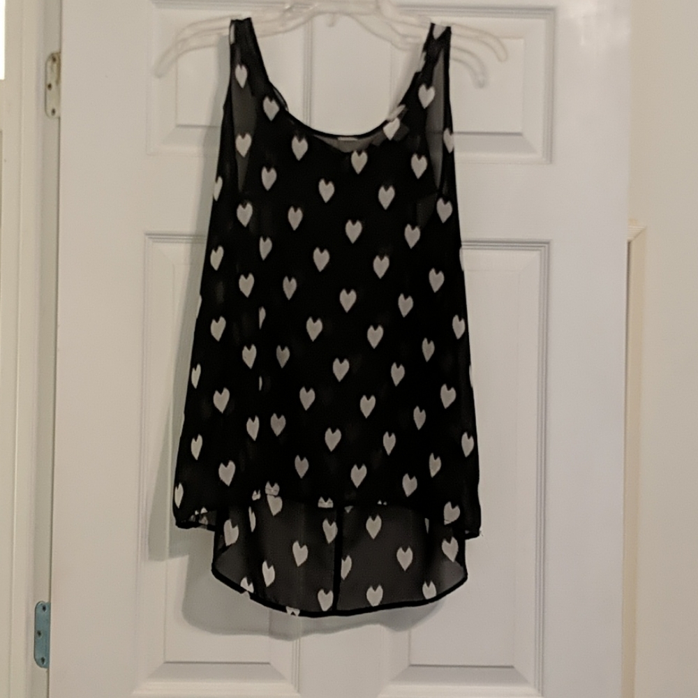 Sam Souci sleeveless sheer blouse